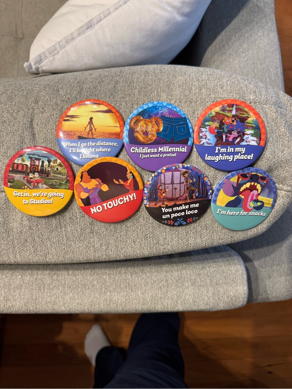 Set of 7 Disney Inspired Character Buttons